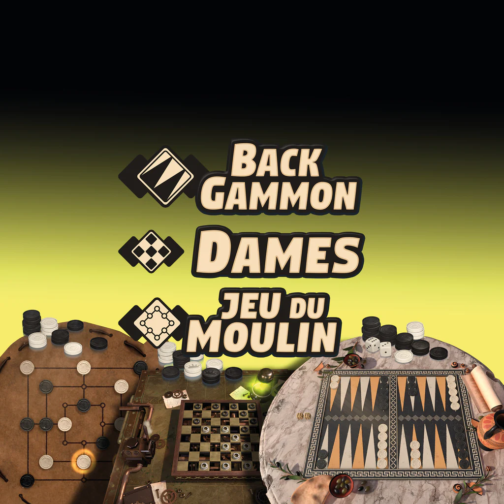 Collection de jeux 3en1 : Backgammon + Jeu de dames + Jeu de moulin