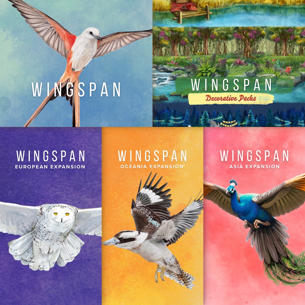 Wingspan + European + Oceania + Asia + Decorative Packs PS4 & PS5 (Simplified Chinese, English, Korean, Japanese, Traditional Chinese)