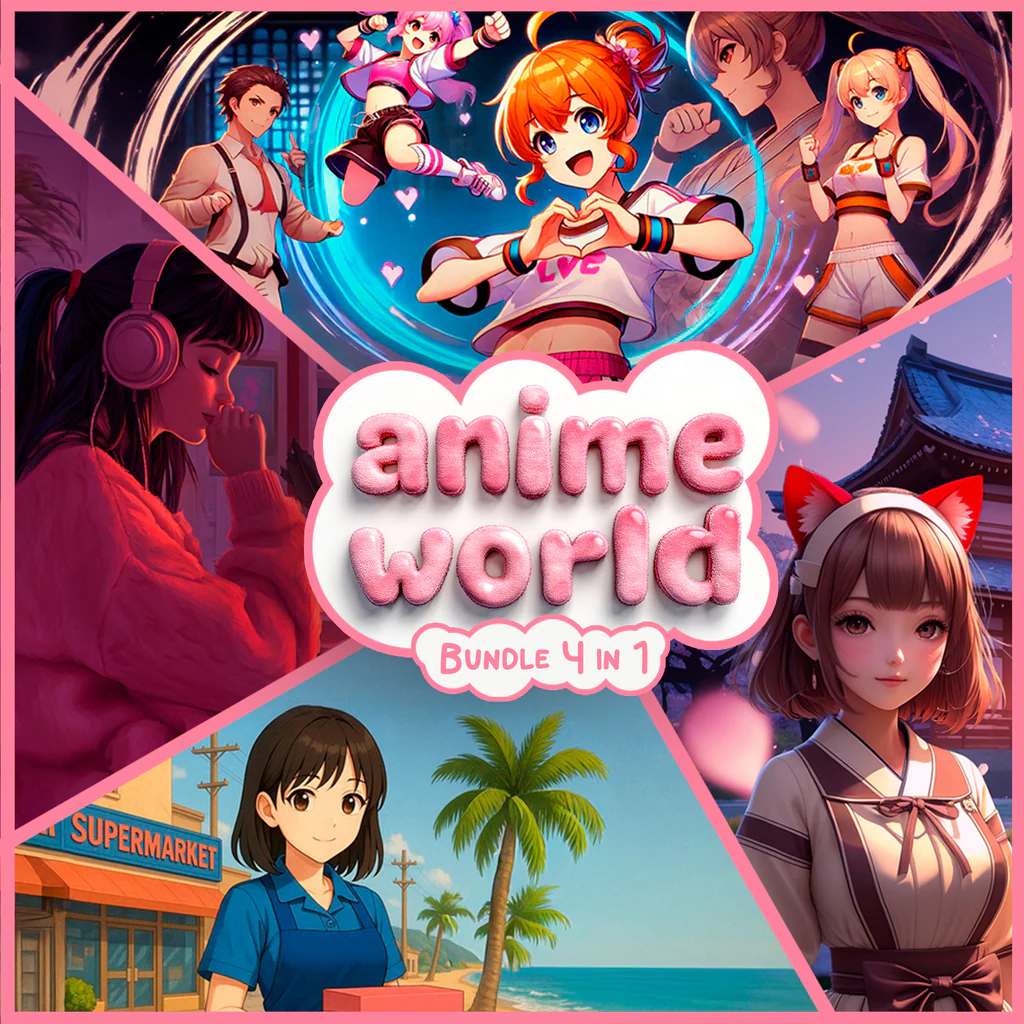 Anime World Bundle 4 in 1 (Simplified Chinese, English, Korean, Japanese, Traditional Chinese)