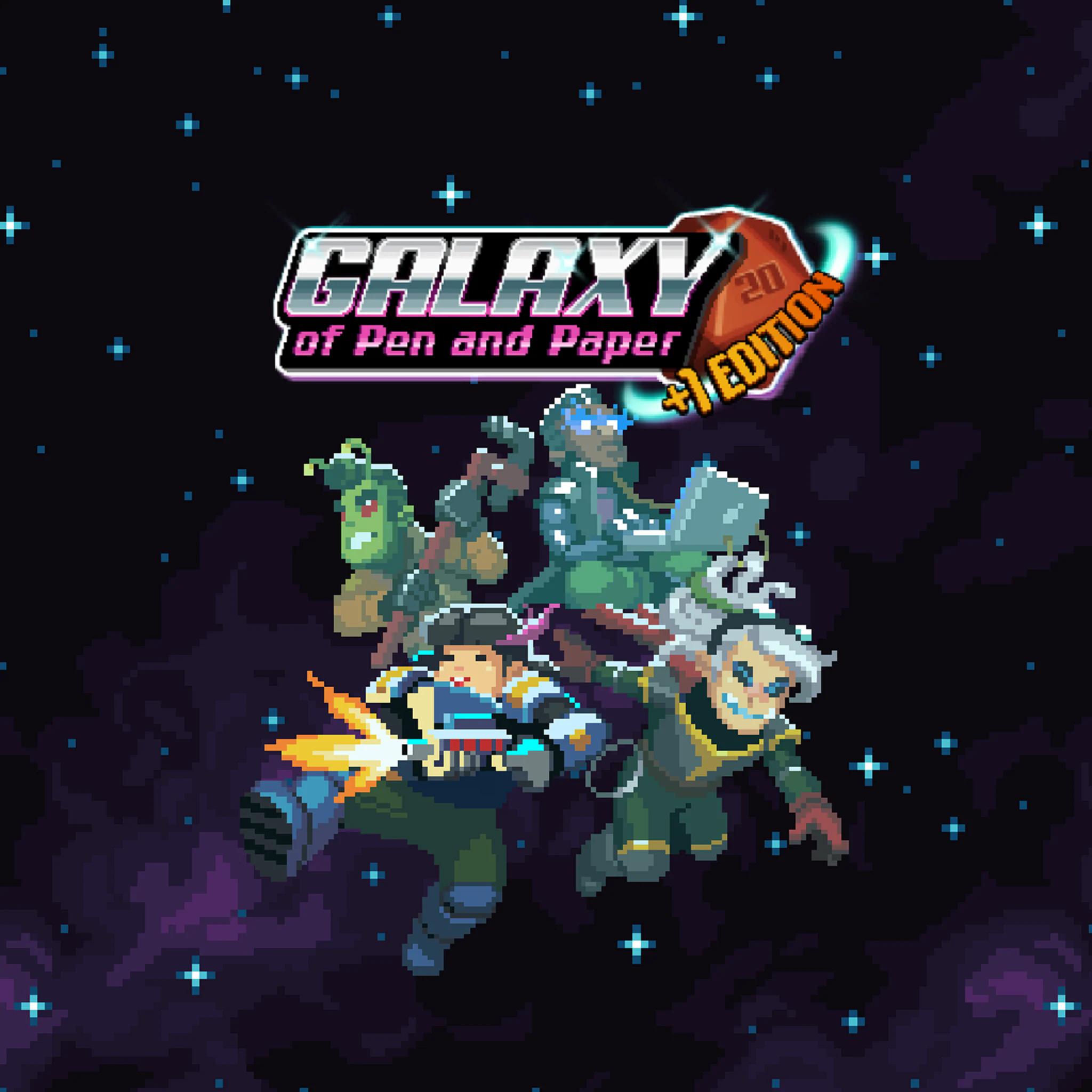 Galaxy of pen and paper